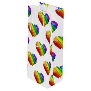 Bolsa Para Vino El corazón tridimensional escultural de SlipperyJo