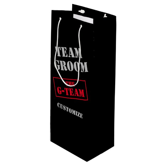 Bolsa Para Vino El equipo del G-Team Groom (Angulo Anverso)