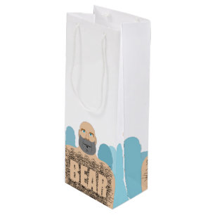 Bolsa Para Vino El hombre oso calvo musculoso de SlipperyJoe carri