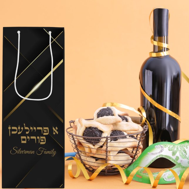 Bolsa Para Vino El negro y el oro a Freilichen Purim (Subido por el creador)