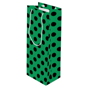 Bolsa Para Vino El polka negro se pone en verde fresco
