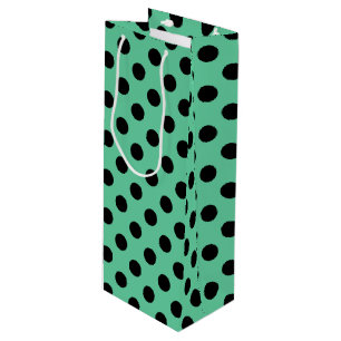 Bolsa Para Vino El polka negro se pone verde a la menta