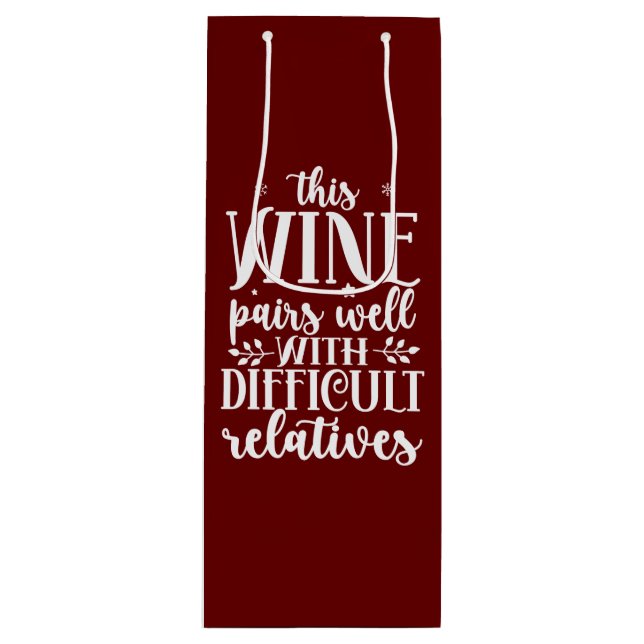 Bolsa Para Vino El vino combina bien (Anverso)