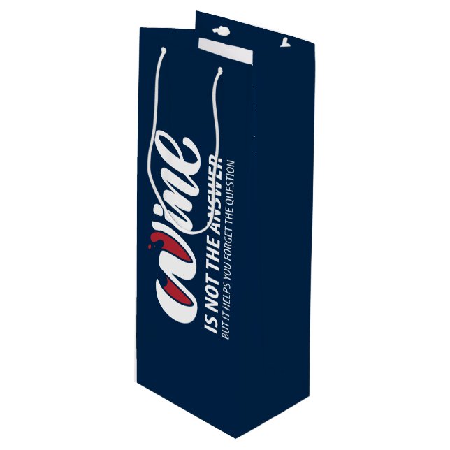 Bolsa Para Vino El vino no es la respuesta (Angulo Anverso)