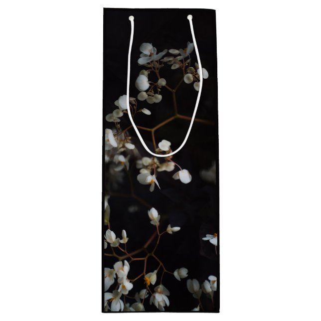 Bolsa Para Vino Elegant Black Floral (Anverso)