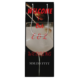 Bolsa Para Vino Elegant Custom Wedding Wine Invitation Gift Bag