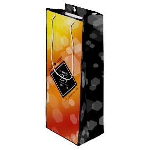 Bolsa Para Vino Elegante 23° Aniversario del Boda Imperial Topaz