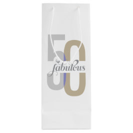 Bolsa Para Vino Elegante 50 y fabuloso 50 cumpleaños moderno