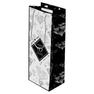 Bolsa Para Vino Elegante 60° Aniversario del Boda del Diamante