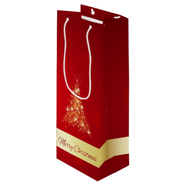 Bolsa Para Vino Elegante árbol de navidad de dulces brillantes (Angulo Anverso)