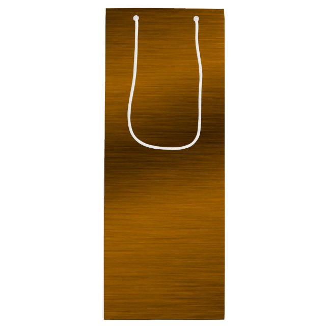 Bolsa Para Vino Elegante Bronce Falso Pulido (Anverso)