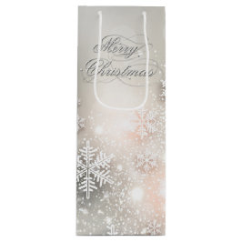 Bolsa Para Vino Elegante copo de nieve para navidades