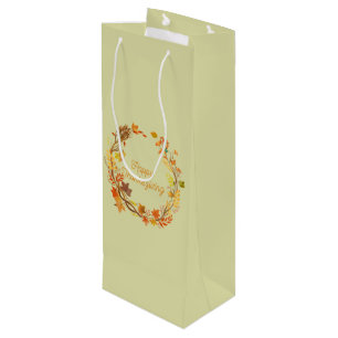 Bolsa Para Vino Elegante Día de Acción de Gracias Entretenimiento