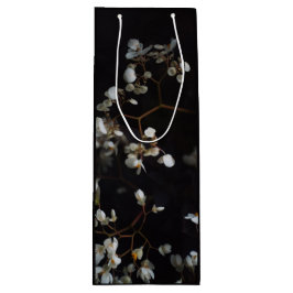 Bolsa Para Vino Elegante Floral Negro