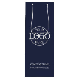 Bolsa Para Vino Elegante logotipo comercial de la Compañía Azul de