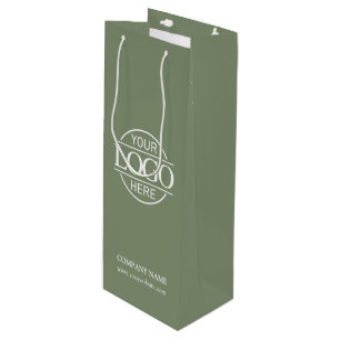 Bolsa Para Vino Elegante logotipo comercial Sage Simple Green Comp