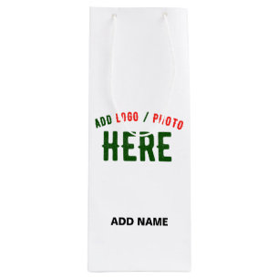 BOLSA PARA VINO ELEGANTE MODERNO PERSONALIZABLE BLANCO VERIFICADO 