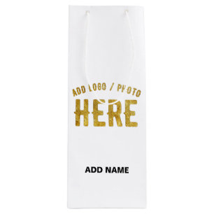 BOLSA PARA VINO ELEGANTE MODERNO PERSONALIZABLE BLANCO VERIFICADO