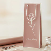 Elegante Nombre de Flor Simple Rosa Polvorienta