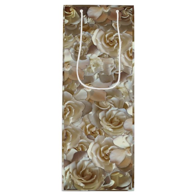 Bolsa Para Vino Elegante Rosa floral Petal (Anverso)
