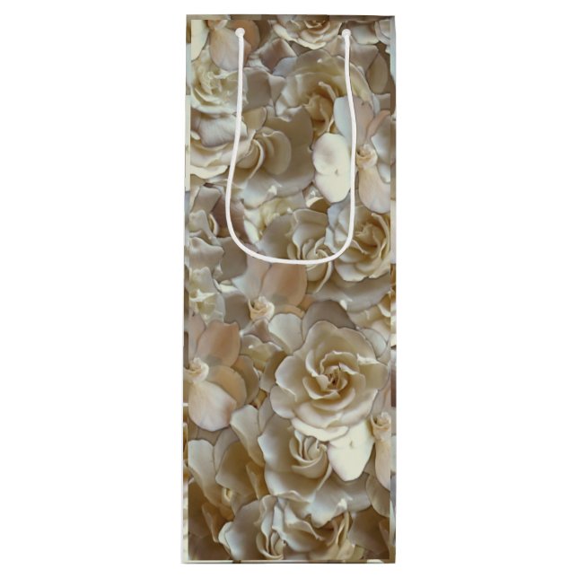 Bolsa Para Vino Elegante Rosa floral Petal (Anverso)