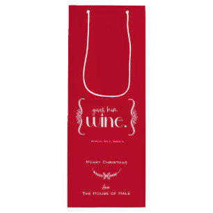 Bolsa Para Vino Elegantes Navidades "Le da vino" Shakespeare