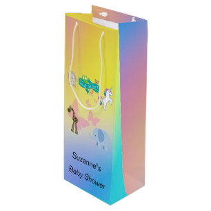 Bolsa Para Vino Encantador Desfile de Critter Baby Shower Rosa Ama