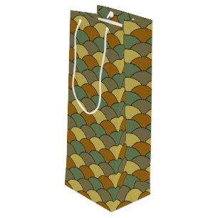 Bolsa Para Vino Escamas de dragón, abanicos, olas, Seigaiha, camuf