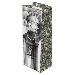 Bolsa Para Vino Escultura del castillo Arte de lápiz