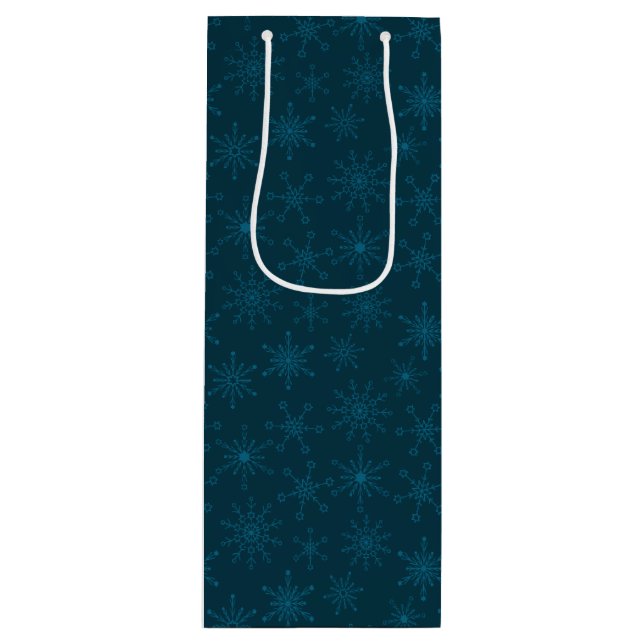 Bolsa Para Vino Estrella de David Snowflakes (Anverso)