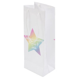 Bolsa Para Vino Estrella del arcoiris Pastel Baby Shower
