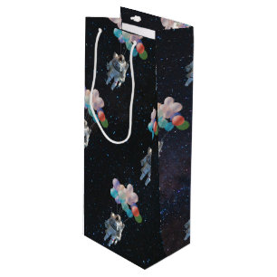 Bolsa Para Vino Estrellas astronautas y globos de colores espacial