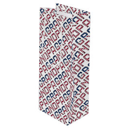 Bolsa Para Vino Estrellas del abuelo de Estados Unidos y tiras tex