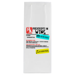 Bolsa Para Vino Etiqueta de advertencia de vino de prescripción di