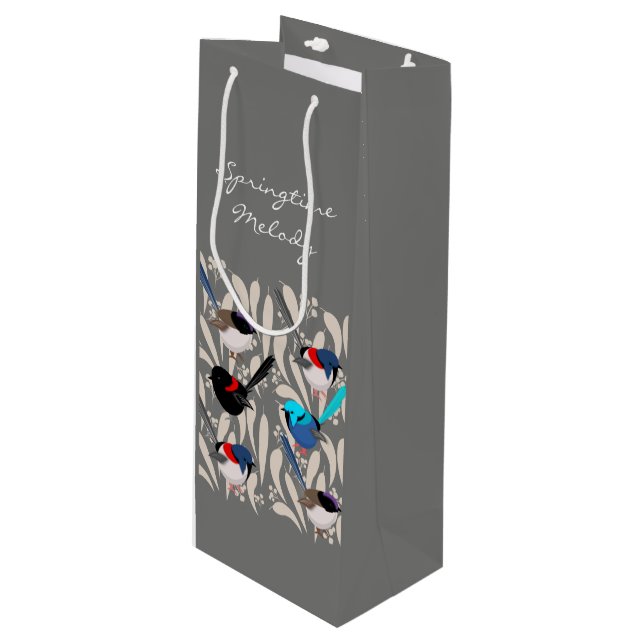 Bolsa Para Vino Fairy Wrens (Angulo Anverso)