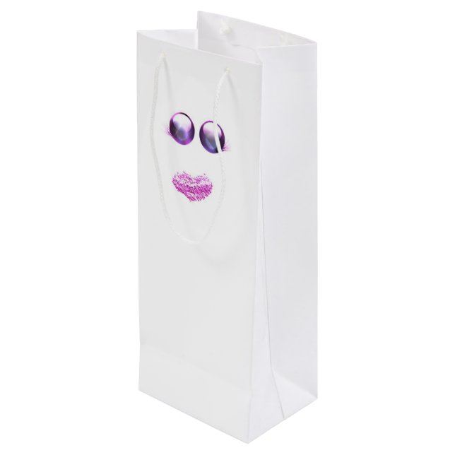 Bolsa Para Vino Fantasma purpurina Pinkoween (Angulo reverso)