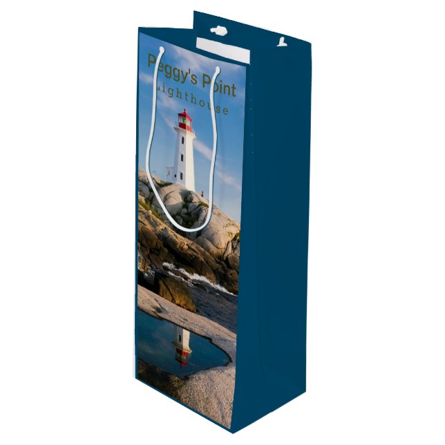 Bolsa Para Vino Faro de Peggys Point Atlantic Canadá (Angulo Anverso)