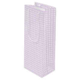 Bolsa Para Vino Faye y Lauren Pastel Purple Gingham