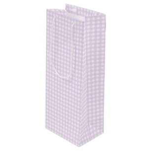 Bolsa Para Vino Faye y Lauren Pastel Purple Gingham