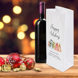 Bolsa Para Vino Felices Fiestas de Navidad Empresariales