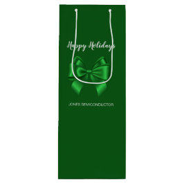 Bolsa Para Vino Felices Fiestas Elegantes Verdes
