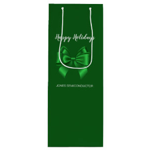 Bolsa Para Vino Felices Fiestas Elegantes Verdes
