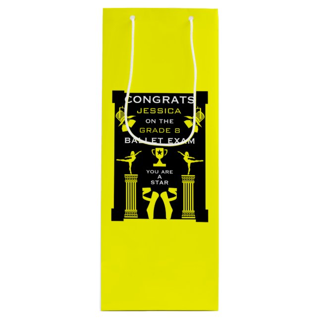 Bolsa Para Vino Felicitaciones al Ballet Dance (Anverso)