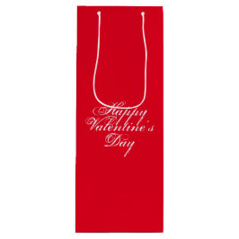 Bolsa Para Vino Feliz Día de San Valentín, letras blancas, regalo 
