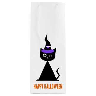 Bolsa Para Vino Feliz gato de {halloween}