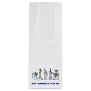 Bolsa Para Vino Feliz Hanukkah New York City NYC Chanukah Holiday