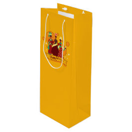 Bolsa Para Vino Feliz Kwanzaa 3 Damas de Amarillo