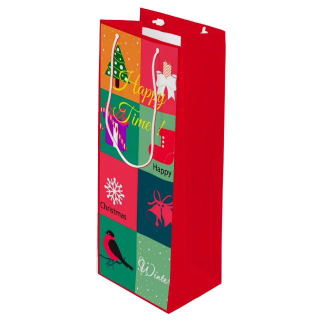 Bolsa Para Vino Feliz Navidad (Angulo Anverso)