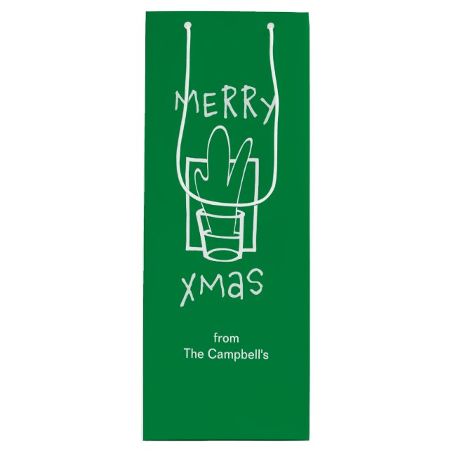 Bolsa Para Vino Feliz Navidad (Anverso)