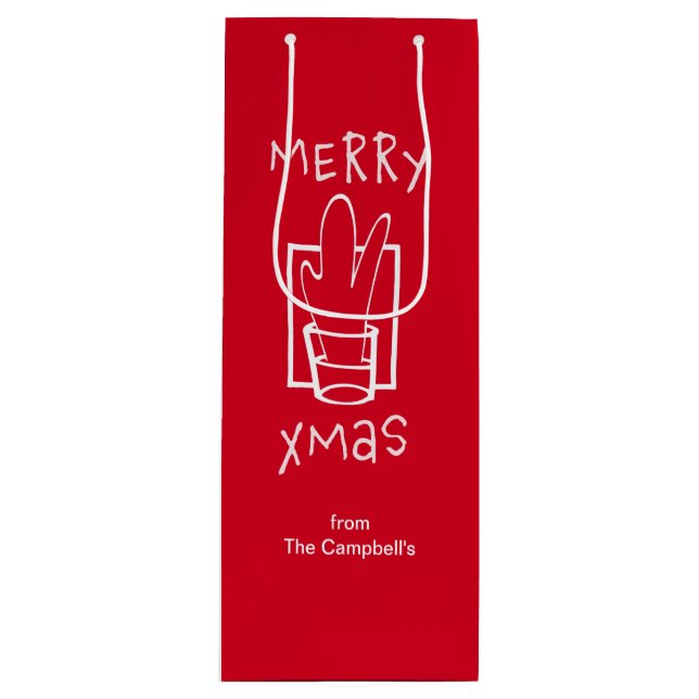 Bolsa Para Vino Feliz Navidad (Anverso)